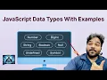 Data Types in JavaScript Number String Array Web Technology JavaScript Tutorial Hindi