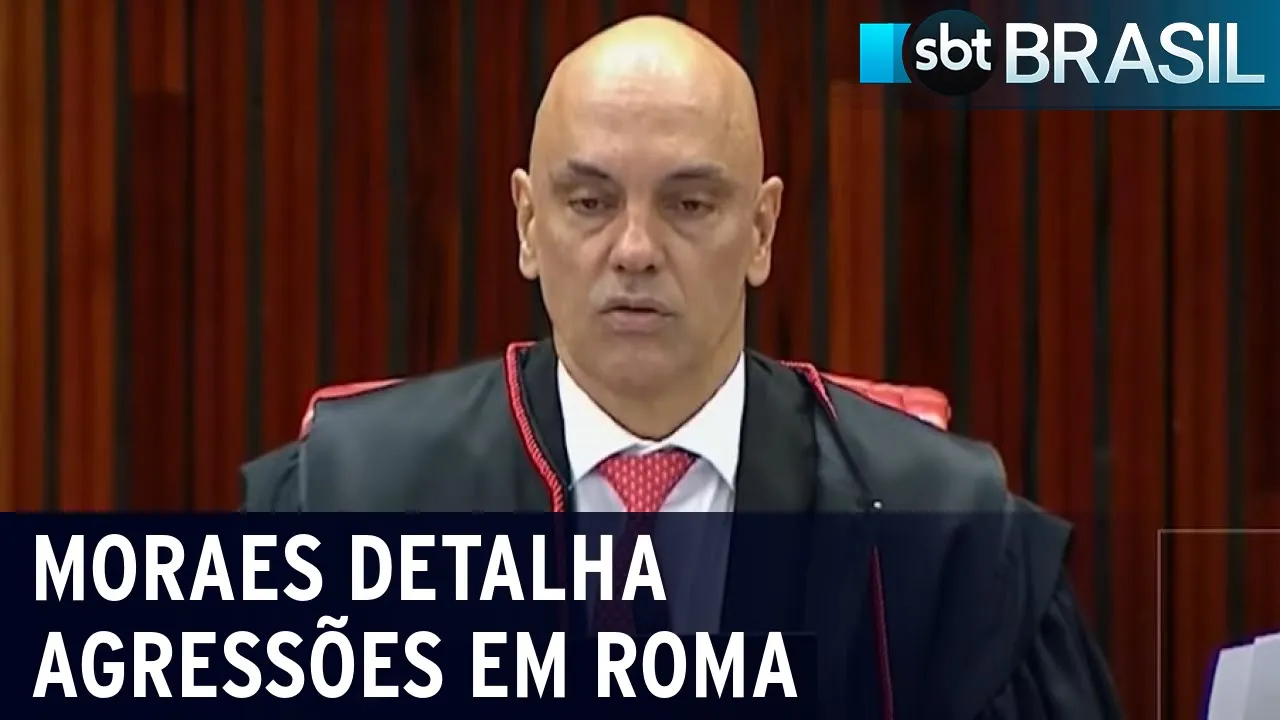 Alexandre de Moraes confirma que filho levou tapa em aeroporto | SBT Brasil (25/07/23)