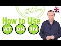 How to Use Prepositions At On In - Visual Vocabulary Lesson