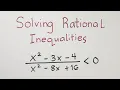 How to Solve Rational Inequalities Rational Equation Rational Inequality and Rational Function