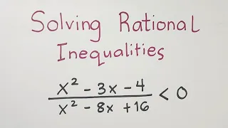 How to Solve Rational Inequalities Rational Equation Rational Inequality and Rational Function