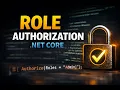 Role Based Authorization in AspNet Core API