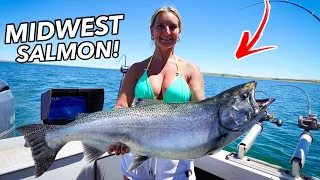 Fishing For THE MOST EXPENSIVE SALMON Right Here In The MIDWEST Catch and COOK
