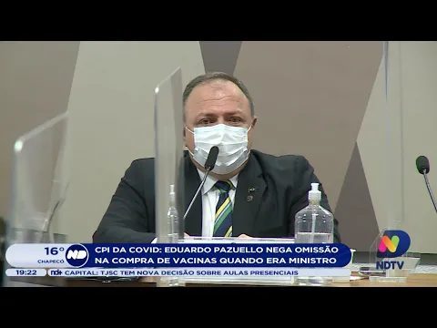 CPI da Covid: Eduardo Pazuello nega omissão na compra de vacinas quando era ministro