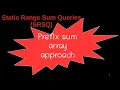 4-Static range queries-part prefix sum array