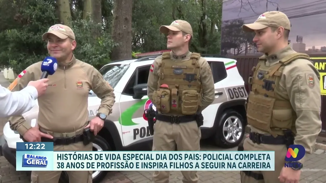 História de Vida: Policial celebra 38 anos de carreira e inspira filhos em São Miguel do Oeste