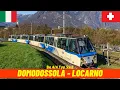 Cab Ride Domodossola - Locarno (Vigezzina - Centovalli Railway, Italy, Switzerland) driver's view 4K
