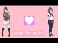 Ayano Clips For EDITS! ☆♡ - Yandere Simulator