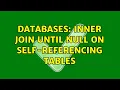 Databases Inner Join until null on self-referencing tables
