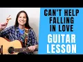 Gitaartutorial 'Can't Help Falling In Love' FINGERSTYLE van Elvis Presley
