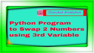 Python Program to Swap Two Numbers using third variable