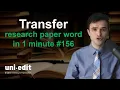 TRANSFER definition TRANSFER in a sentence TRANSFER pronunciation TRANSFER meaning