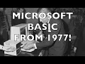 Microsoft BASIC from 1977 on my 6502 computer