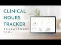 Clinical Hours Tracker Spreadsheet Nursing Social Work Internship Log Excel Google Sheets