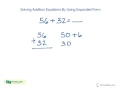 1st Grade Math Addition - Expanded Form 2-digit and 3-digit Numbers NO