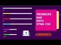 how to create progress bar HTML CSS bootstrap Progress bar