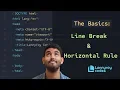 Learn to use the line break horizontal rule tag in HTML br hr