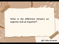 What is the difference between an exporter and an importer