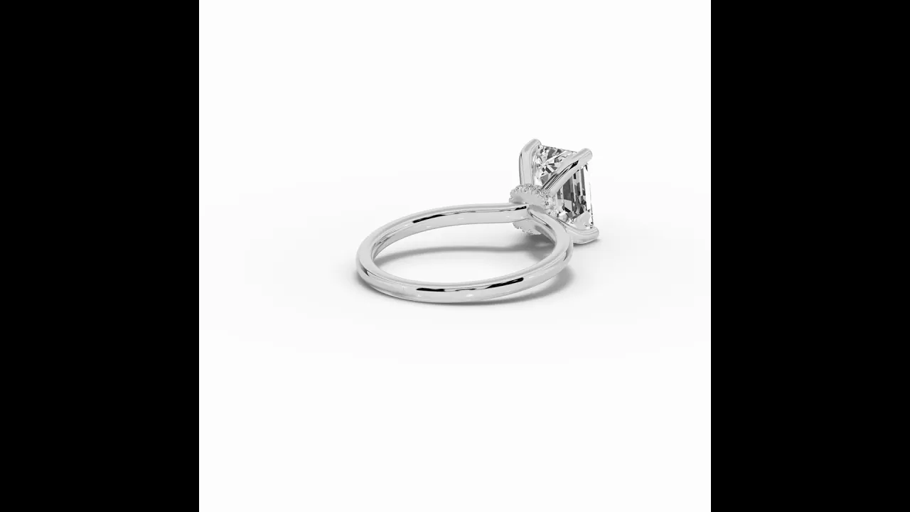 Emerald Cut Tiara Glow Solitaire