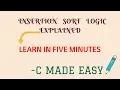 Insertion sort algorithm in c by C MADE EASY Hindi