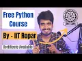 IIT Ropar Free Python Course for School and College Students IIT Ropar Offers Free Online Course