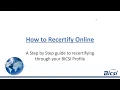 How to Recertify Online