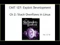 CNIT 127 Ch 2 Stack overflows on Linux Part 1