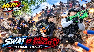 Nerf Gun War : Combatant SWAT Nerf Guns Fight Shadow Syndicate In Tactical Ambush