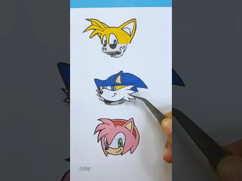 Sonic and Friends Paper Puzzle Piece Fixing Challenge 🎭#sonic#sonicthehedgehog #shorts