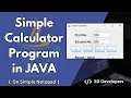 Simple calculator program in java