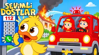 🧑‍🚒🚒 İtfaiye Arabası Geliyor🧑‍🚒🚒  Sevimli Dostlar Bebek ve Çocuk Şarkıları
