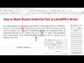 How to make double-underlined text in LibreOffice Writer
