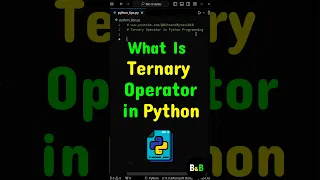 What is the Ternary Operator in Python