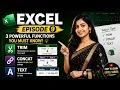 Excel Episode 9 TRIM CONCAT TEXT Functions in Excel Telugu By Ruchitha