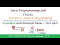 Java Lab Ex 10 Generic Programming CS8383 Generic Class Generic Method RK KEYNOTES RK