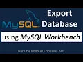 MySQL Export Database using MySQL Workbench