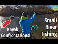 Kayak Confrontations! - Small River Float Fishing With Maggots \u0026 Bread -  25/11/25 (Video 613)