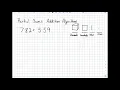 Addition Partial sums algorithm