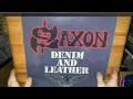 Saxon Denim and Leather Vinyl from 1981 Unpacking