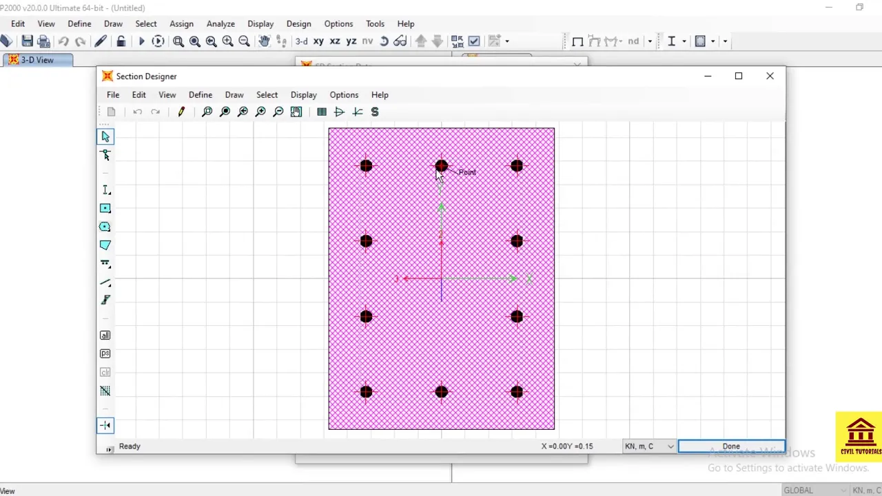 SAP2000 V20 column designer example| creating column with own design