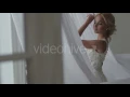 Beautiful Bride Posing In Her Wedding Dress - Stock Footage Hive 15524631