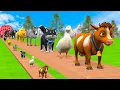 Download Lagu Long Slide Game With Cow Elephant Gorilla Hippopotamus Tiger - 3d Animal Game - Funny 3d Animals