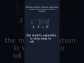 tutorial to solve a set of linear equations in python