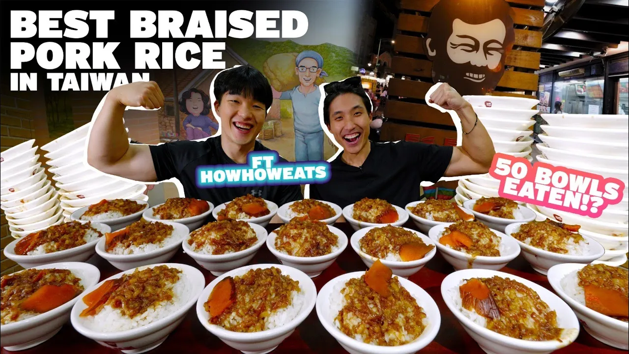 BEST BRAISED PORK RICE in Taipei?!   50 Bowls eaten ft @HowHowEat  Legendary  Lu Rou Fan