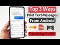 How to Print Text Messages from Android 3 Ways Including Free Ways