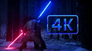 star wars episode vii the force awakens finn u0026 rey vs kylo ren 4k 60fps 