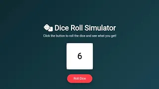 Dice Roll Simulator Project HTML CSS JavaScript Tutorial