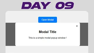 Create a Modal Popup with HTML CSS JavaScript JavaScript Project Day 9