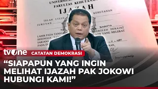 Kuasa Hukum: Jangan Paksa Ngasih Liat Ijazah, Pak Jokowi Bukan Pemenuh Hasrat! | tvOne