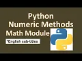 Python Numerical Methods-Python Math-Python Numerical Computing-Python Mathematical Programming-Math